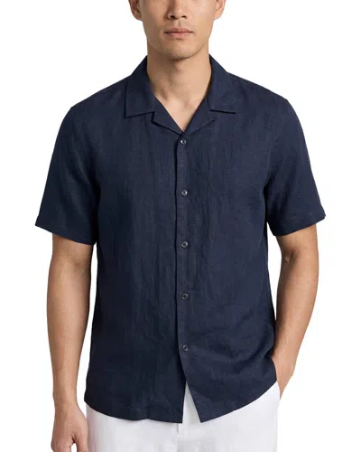 Theory Daze Precise Linen Shirt In Blue