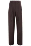 THEORY DBL PLEAT STRAIGHT-LEG PANTS