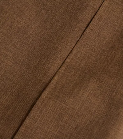 Theory Deep Pleat Cropped Trousers In Brown