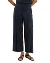 Theory City Pleated High Waist Wide Leg Pants In Blue