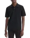 Theory Delroy Double Pique Regular Fit Polo Shirt In Black
