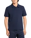 Theory Delroy Double Pique Regular Fit Polo Shirt In Blue
