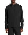 Theory Delroy In Studio T Jacquard Relaxed Fit Hoodie In Black