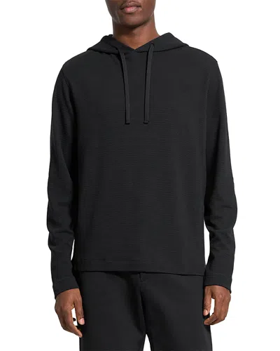 THEORY DELROY IN STUDIO T JACQUARD RELAXED FIT HOODIE