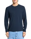 Theory Delroy In Studio T Jacquard Relaxed Fit Long Sleeve Tee In Blue