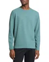 Theory Delroy In Studio T Jacquard Relaxed Fit Long Sleeve Tee In Green