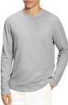 Theory Delroy Studio Long Sleeve T-shirt In Soft Grey
