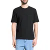 Theory Delroy In Studio T Jacquard Relaxed Fit Tee In Black