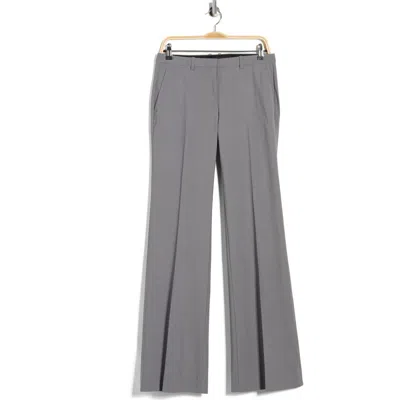 Theory Demetria Wool Blend Trousers In Gray