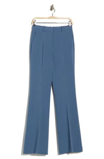 Theory Demitira High Waist Flare Leg Pants In Blue