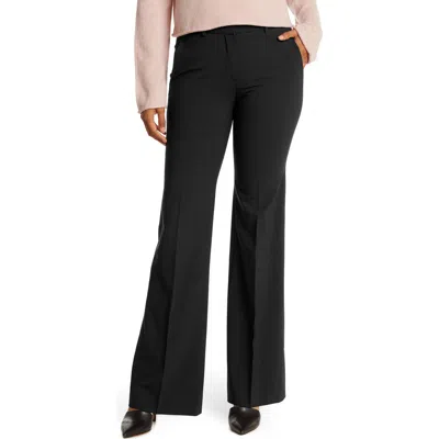 Theory Demitria 2 Classic Wool Blend Trouser Pants In Black