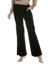Theory Pleated Wool-blend Straight-leg Pants In Blue