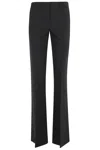 Theory High-waisted Horn Casual Pants In Black