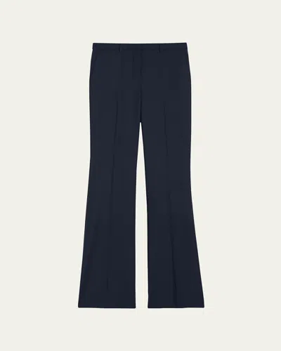 Theory Demitria Good Wool Suiting Pants In Navy