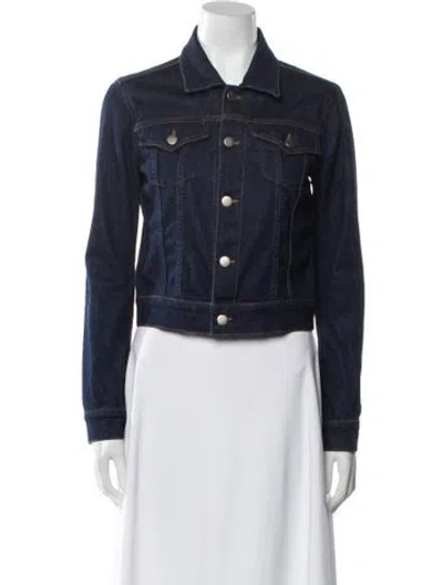 Pre-owned Theory Denim Jacket In Black