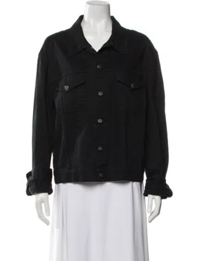 Pre-owned Theory Denim Jacket In Black