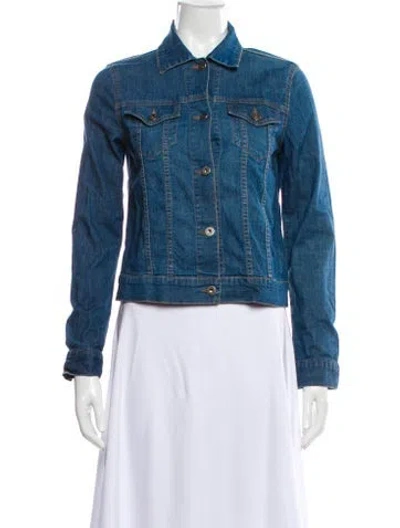 Pre-owned Theory Denim Jacket In Blue