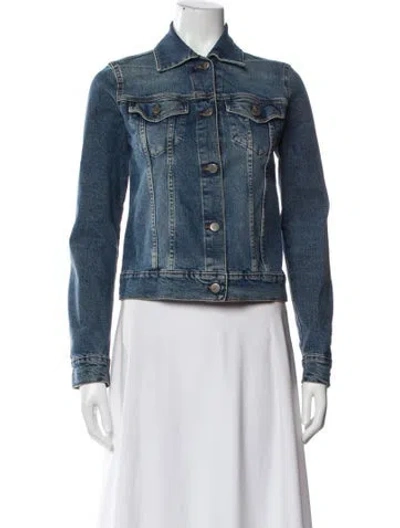Pre-owned Theory Denim Jacket In Blue
