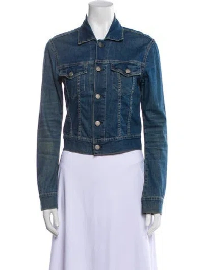 Pre-owned Theory Denim Jacket In Blue