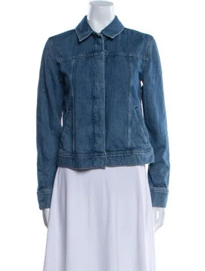 Pre-owned Theory Denim Jacket In Blue