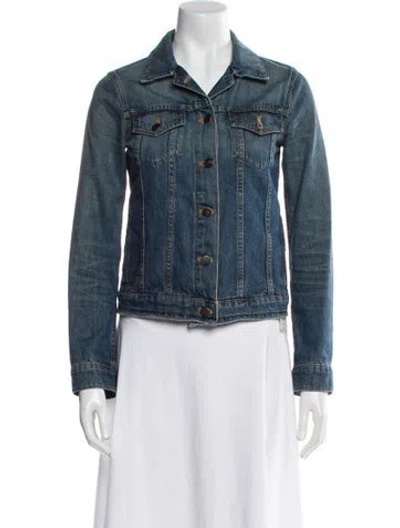 Pre-owned Theory Denim Jacket In Blue