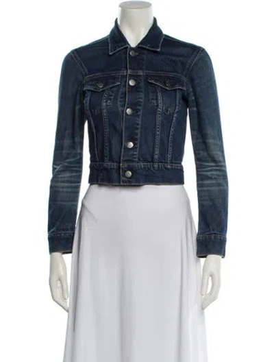 Pre-owned Theory Denim Jacket In Blue