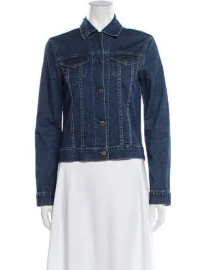 Pre-owned Theory Denim Jacket In Blue