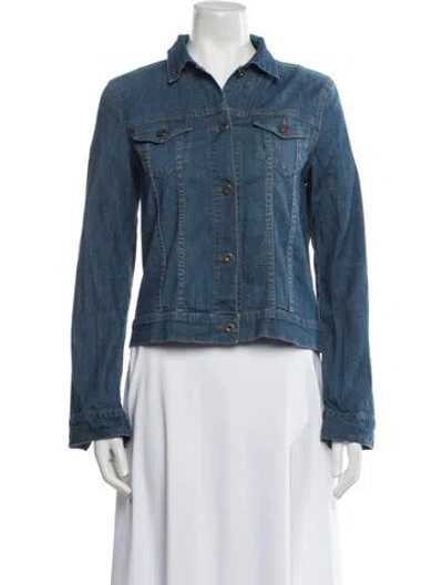 Pre-owned Theory Denim Jacket In Blue