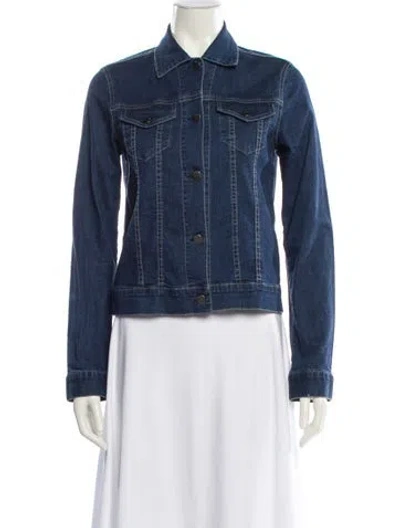 Pre-owned Theory Denim Jacket In Blue