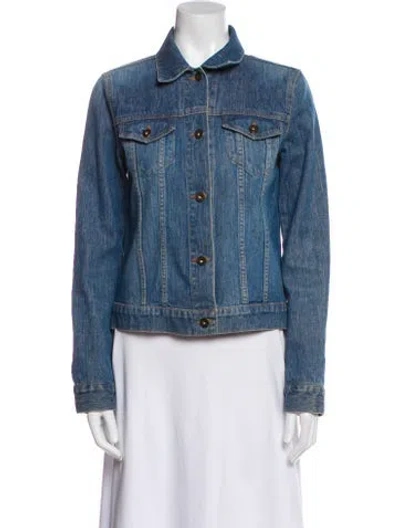 Pre-owned Theory Denim Jacket In Blue