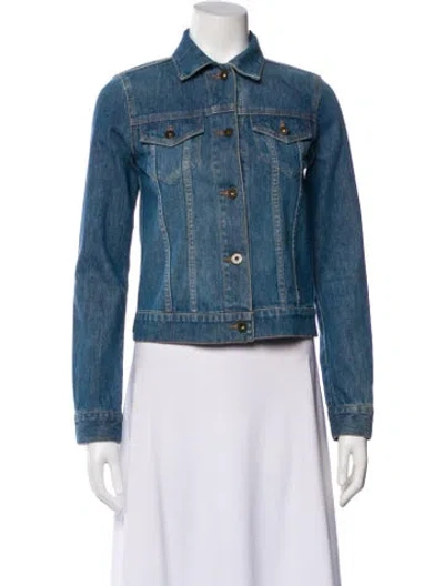 Pre-owned Theory Denim Jacket In Blue