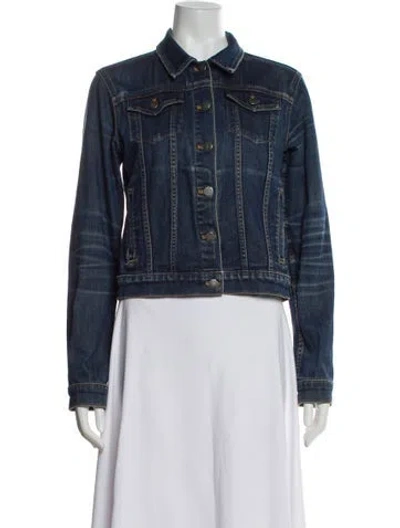 Pre-owned Theory Denim Jacket In Blue