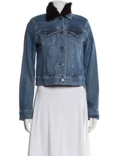 Pre-owned Theory Denim Jacket In Blue