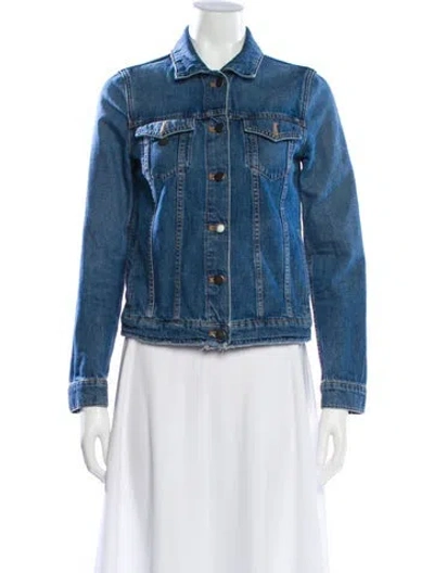Pre-owned Theory Denim Jacket In Blue