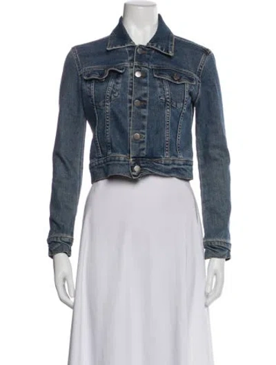 Pre-owned Theory Denim Jacket In Blue