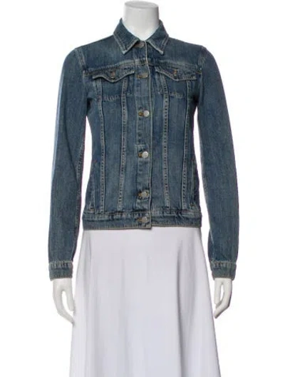 Pre-owned Theory Denim Jacket In Blue