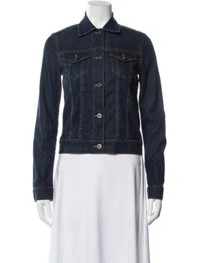Pre-owned Theory Denim Jacket In Blue