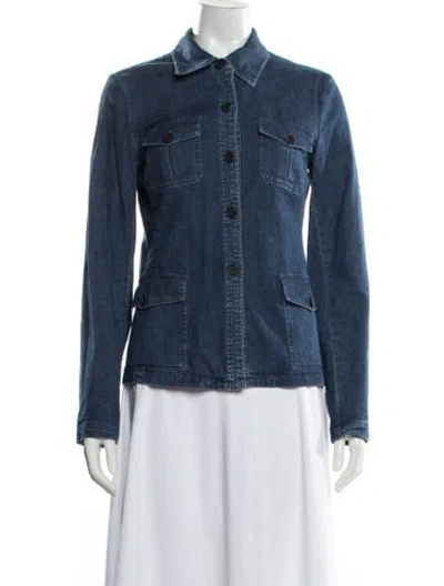 Pre-owned Theory Denim Jacket In Blue