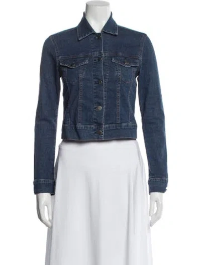 Pre-owned Theory Denim Jacket In Blue