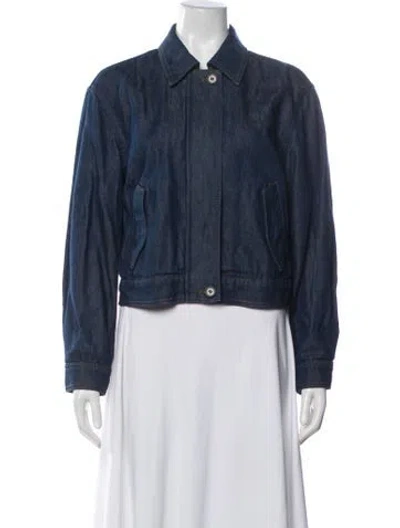 Pre-owned Theory Denim Jacket In Blue