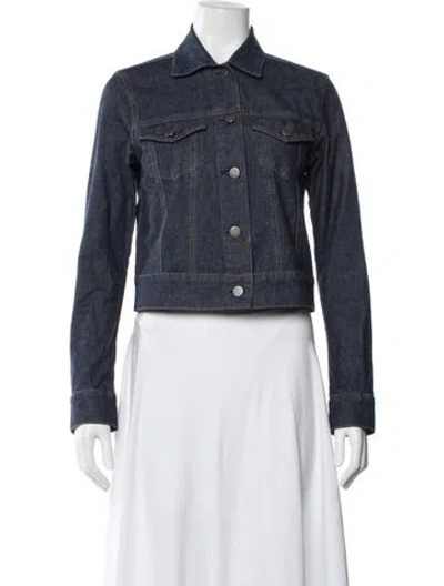 Pre-owned Theory Denim Jacket In Blue