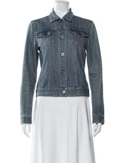 Pre-owned Theory Denim Jacket In Blue