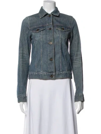 Pre-owned Theory Denim Jacket In Blue