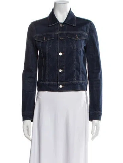 Pre-owned Theory Denim Jacket In Blue