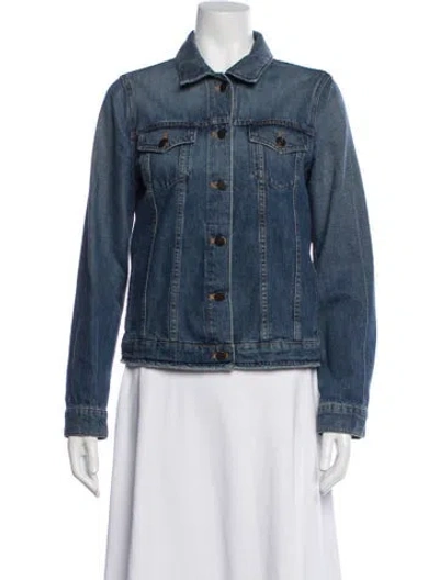 Pre-owned Theory Denim Jacket In Blue