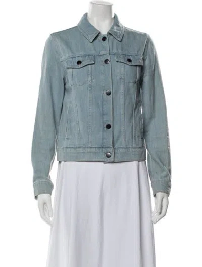Pre-owned Theory Denim Jacket In Blue