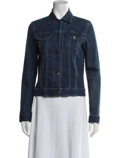 Pre-owned Theory Denim Jacket In Blue