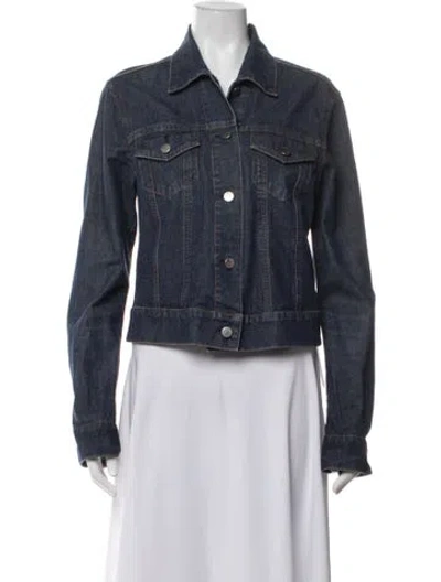 Pre-owned Theory Denim Jacket In Blue