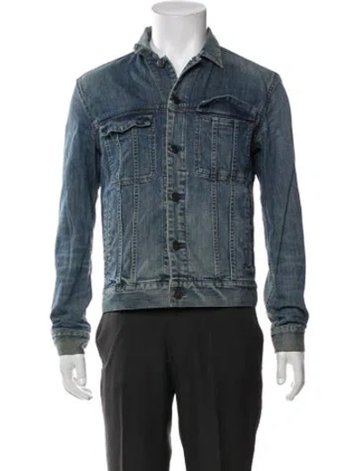 Pre-owned Theory Denim Jacket In Blue