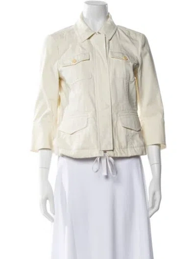 Pre-owned Theory Denim Jacket In Neutral